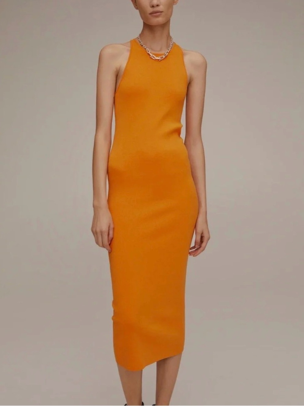 ALC Racerback Knit Midi Dress